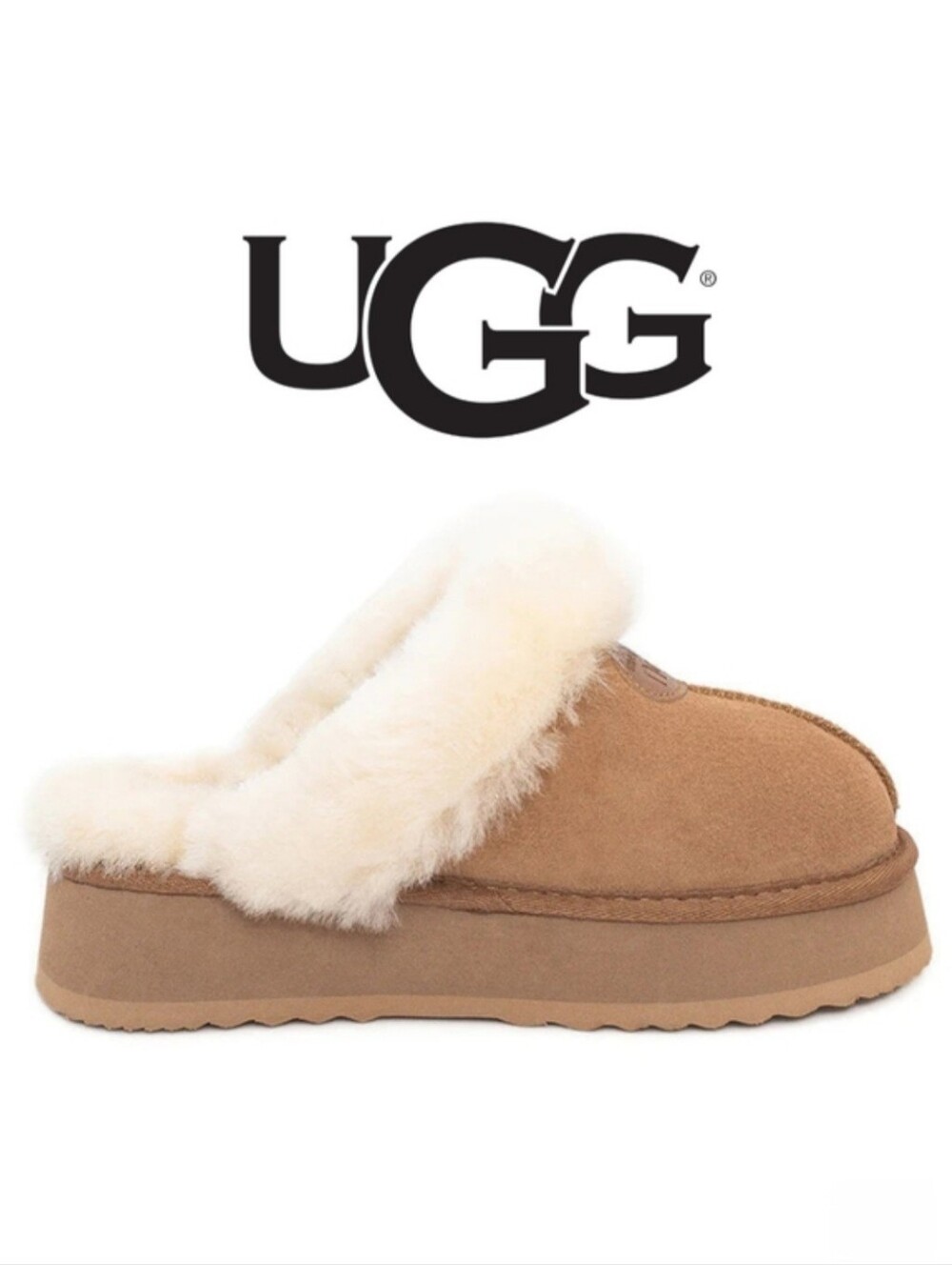 UGG- Premium Platform Scuff- Chestnut - Picture 1 of 8
